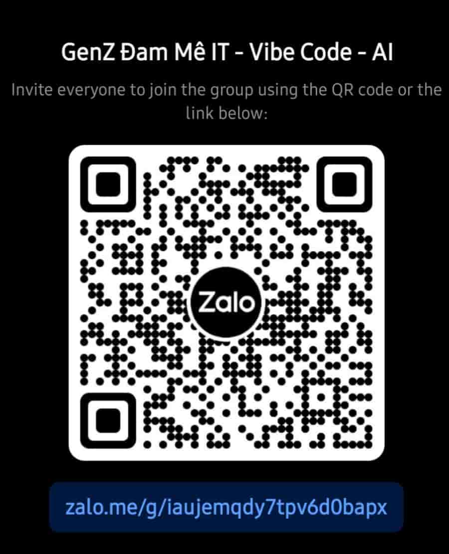 QR nhóm Zalo GenZ Đam Mê IT